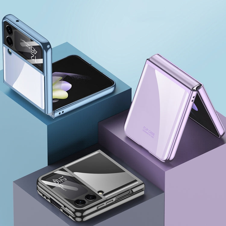 For Samsung Galaxy Z Flip4 GKK Integrated Electroplating All-inclusive Phone Case(Purple) - Galaxy Z Flip4 5G Cases by GKK | Online Shopping South Africa | PMC TechLife | Buy Now Pay Later Mobicred