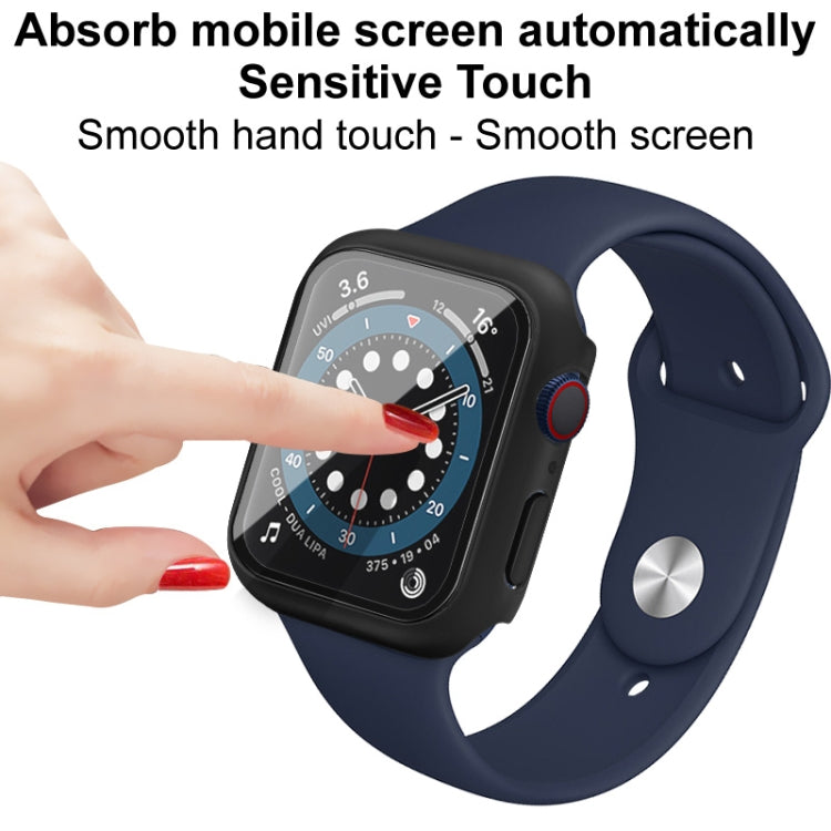 For Apple Watch SE 2023 40 mm / SE 2022 40mm imak PC Frame Case with Tempered Glass Film(White) - Watch Cases by imak