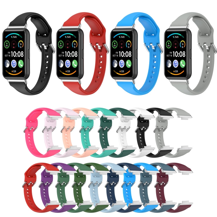 For Huawei Watch Fit 2 Small Waist Silicone Watch Band, Size:S(Black) - Watch Bands by PMC Jewellery | Online Shopping South Africa | PMC Jewellery | Buy Now Pay Later Mobicred