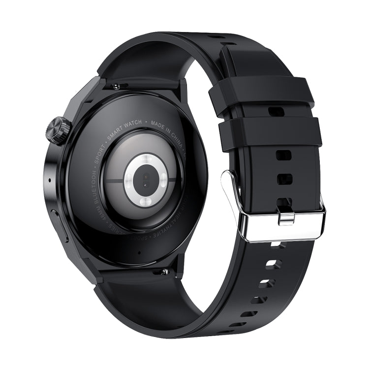 Ochstin 5HK46P 1.36 inch Round Screen Silicone Strap Smart Watch with Bluetooth Call Function(Black+Black) - free shipping - PMC Jewellery - Order now!