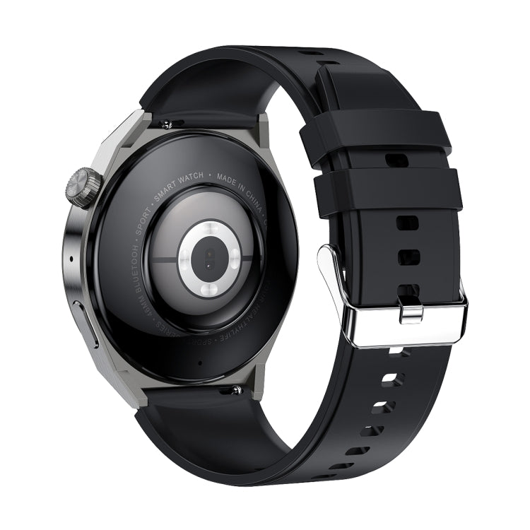Ochstin 5HK46P 1.36 inch Round Screen Silicone Strap Smart Watch with Bluetooth Call Function(Silver+Black) - free shipping - PMC Jewellery - Order now!