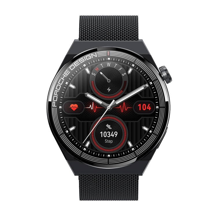 Ochstin 5HK46P 1.36 inch Round Screen Steel Strap Smart Watch with Bluetooth Call Function(Black) - free shipping - PMC Jewellery - Order now!