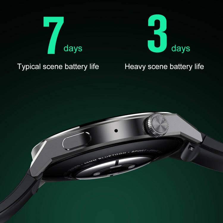 Ochstin 5HK46P 1.36 inch Round Screen Steel Strap Smart Watch with Bluetooth Call Function(Black) - free shipping - PMC Jewellery - Order now!