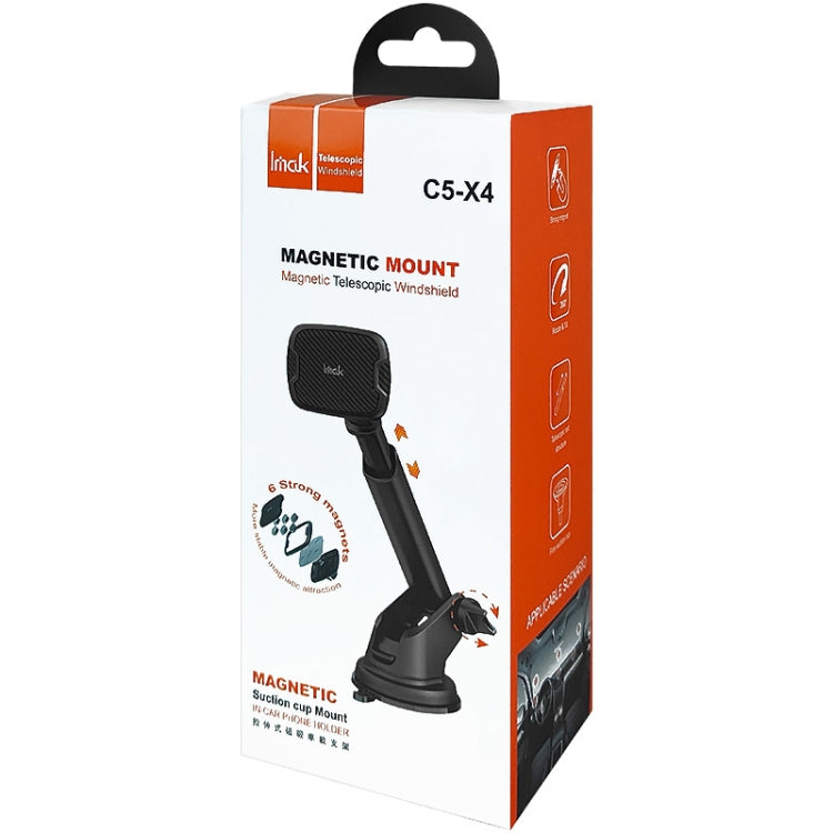 IMAK C5-X4 Telescopic Rod Magnetic Car Holder(Black) - Universal Car Holders by imak | Online Shopping South Africa | PMC TechLife | Buy Now Pay Later Mobicred