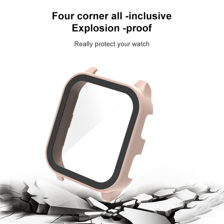 Compatible with Garmin Venu Sq2 PC + 9H Tempered Glass Integrated Protective Watch Case(Black)