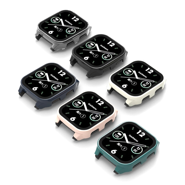 Compatible with Garmin Venu Sq2 PC + 9H Tempered Glass Integrated Protective Watch Case(Black)