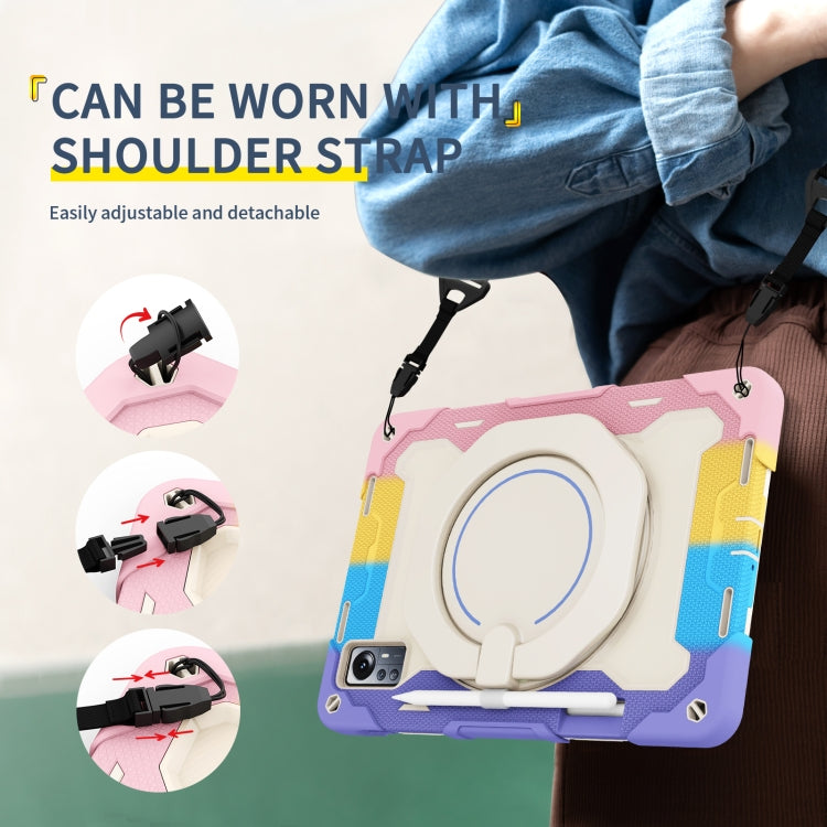 For Xiaomi Pad 5 Pro 12.4 Armor Contrast Color Silicone + PC Tablet Case(Colorful Blue) - Mi Pad 5 Pro 12.4 Case by PMC TechLife | Online Shopping South Africa | PMC TechLife