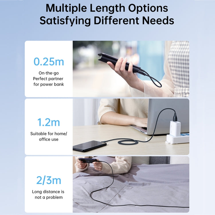 JOYROOM 20W Type-C to 8 Pin Surpass Series Fast Charging Data Cable, Length:0.25m(Black) - 2 in 1 Cable by JOYROOM | Online Shopping South Africa | PMC TechLife