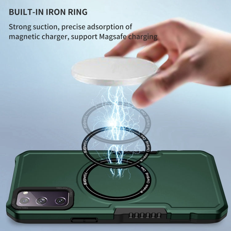 For Samsung Galaxy S20 FE MagSafe Shockproof Armor Phone Case(Dark Green) - free shipping - PMC TechLife - Order now!