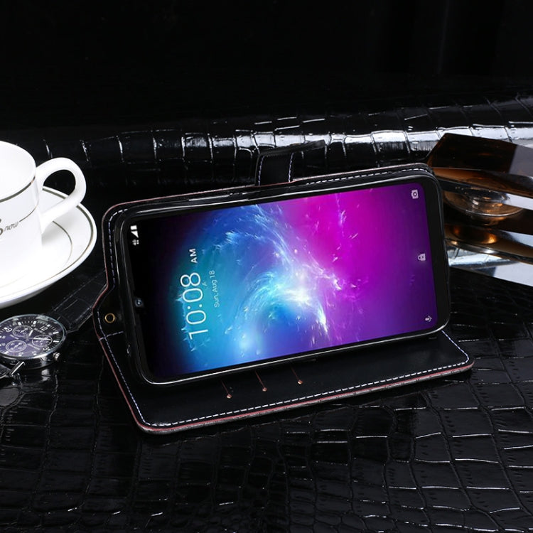 For ZTE Blade A5 2020 idewei Crocodile Texture Horizontal Flip Leather Case with Holder & Card Slots & Wallet(Dark Blue)