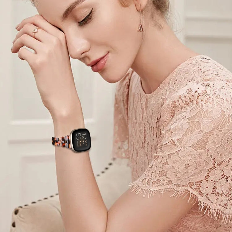 For Fitbit Versa 4 / Sense 2 Universal Rhombus Resin Watch Band(Hawksbill)