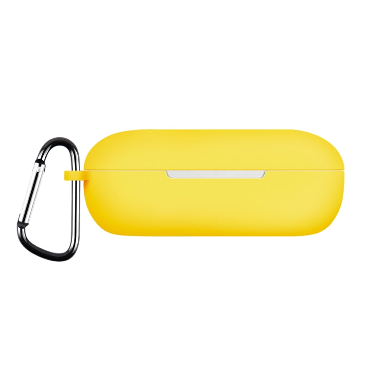 For Huawei FreeBuds SE Pure Color Bluetooth Earphone Silicone Case with Hook(Yellow)