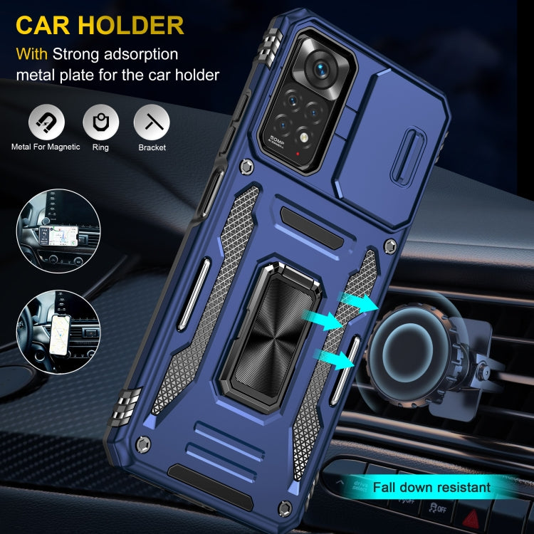 For Xiaomi Redmi Note 11 Pro Armor PC + TPU Camera Shield Phone Case(Navy Blue) - free shipping - PMC TechLife - Order now!