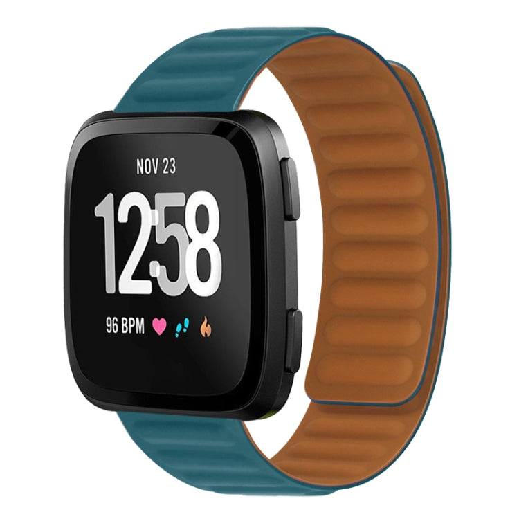 For Fitbit Versa 4 / 3 / Sense 2 20mm Silicone Magnetic Watch Band(Indigo)