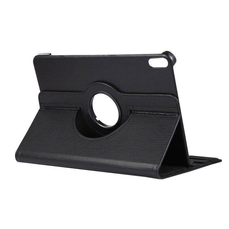 For Huawei Matepad 10.4 Litchi Texture Horizontal Flip 360 Degrees Rotation Leather Case with Holder(Black)