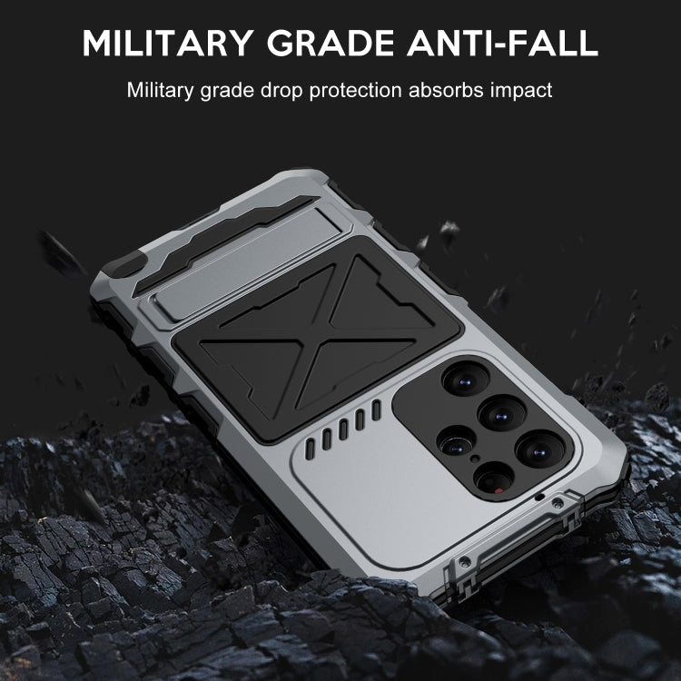 For Samsung Galaxy S23 Ultra 5G R-JUST Life Water-resistant Dustproof Shockproof Phone Case(Silver)
