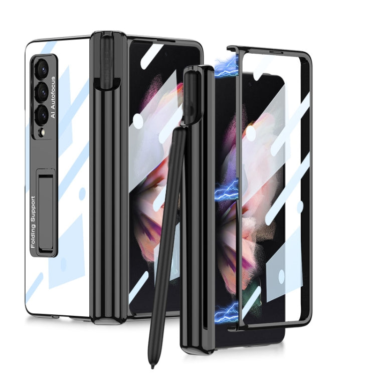 For Samsung Galaxy Z Fold3 5G GKK Magnetic Fold Hinge Shockproof Phone Case with Pen Slots(Black) - free shipping - PMC Jewellery - Order now!