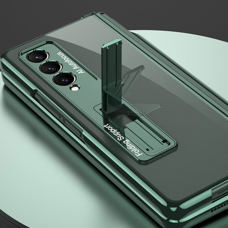 For Samsung Galaxy Z Fold3 5G GKK Magnetic Fold Hinge Shockproof Phone Case with Pen Slots(Silver) - free shipping - PMC Jewellery - Order now!