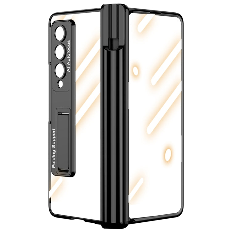 For Samsung Galaxy Z Fold4 GKK Magnetic Fold Hinge Shockproof Phone Case with Pen Slots(Black)