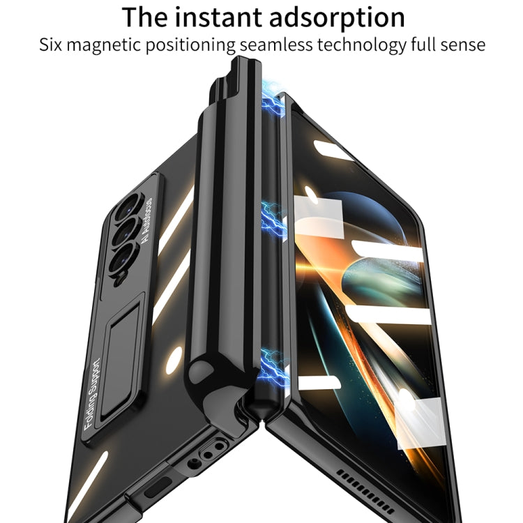 For Samsung Galaxy Z Fold4 GKK Magnetic Fold Hinge Shockproof Phone Case with Pen Slots(Blue) - Galaxy Z Fold4 5G Cases by GKK | Online Shopping South Africa | PMC TechLife | Buy Now Pay Later Mobicred