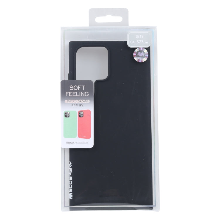 For Samsung Galaxy S23 Ultra 5G GOOSPERY SOFT FEELING Liquid TPU Soft Case(Black) - free shipping - PMC Jewellery - Order now!