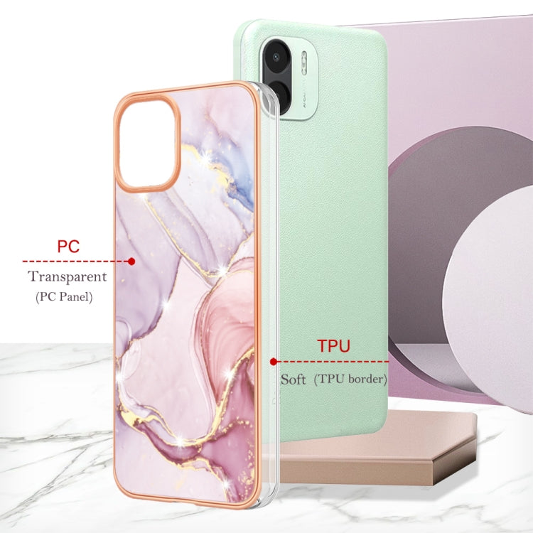 For Xiaomi Redmi A1 Electroplating Marble Dual-side IMD Phone Case(Rose Gold 005) - free shipping - PMC TechLife - Order now!