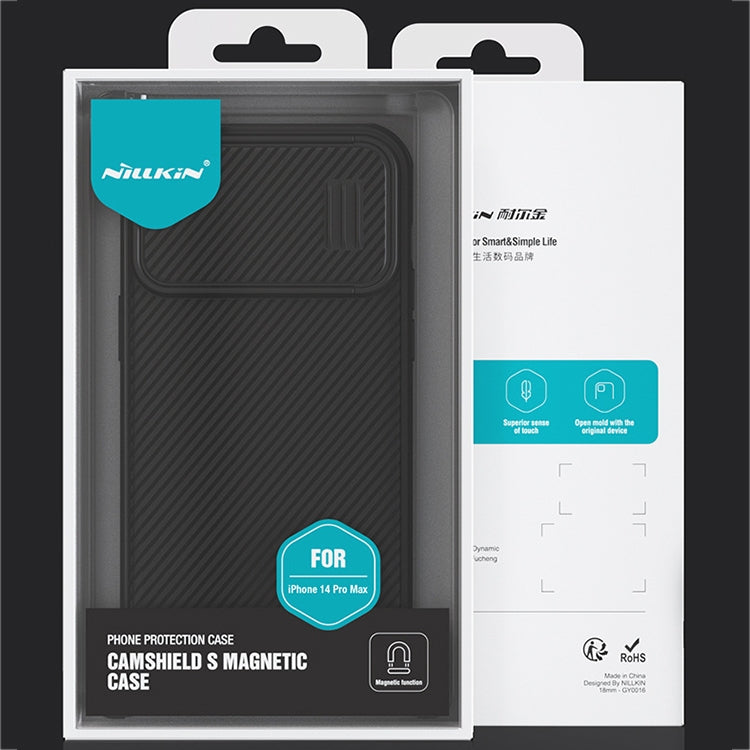 For iPhone 14 Pro Max NILLKIN CamShield S Magnetic Magsafe Case(Royal Blue) - iPhone 14 Pro Max Cases by NILLKIN | Online Shopping South Africa | PMC TechLife