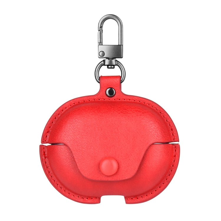 For Huawei FreeBuds Pro 2 Business Leather Earphone Protective Case with Hook(Red)