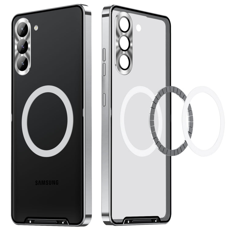 For Samsung Galaxy S23+ 5G MagSafe Magnetic Frosted Metal Phone Case(Silver)