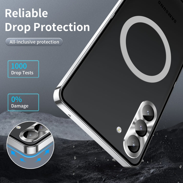 For Samsung Galaxy S23+ 5G MagSafe Magnetic Frosted Metal Phone Case(Silver)
