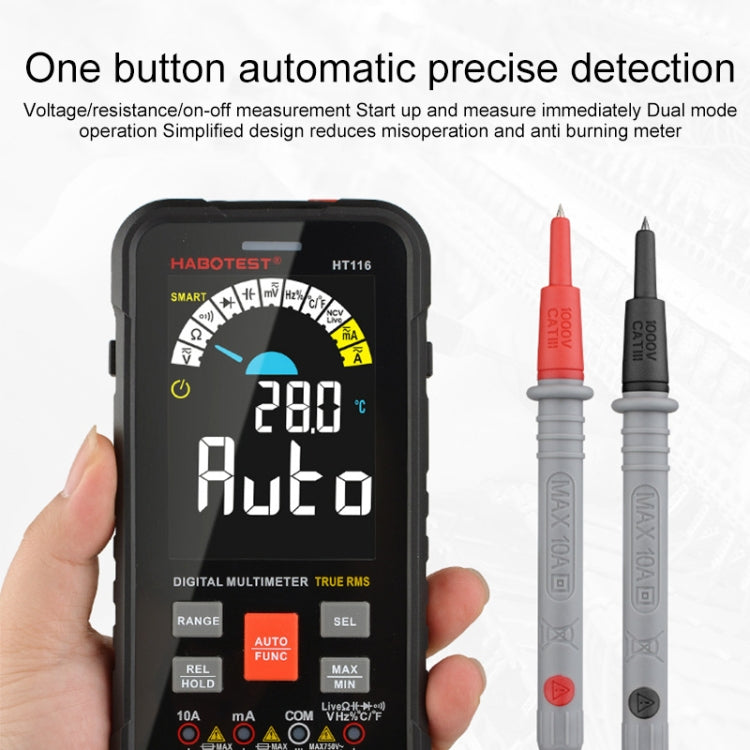 HABOTEST HT116 Large Screen Smart Automatic Digital Multimeter - free shipping - PMC Jewellery - Order now!