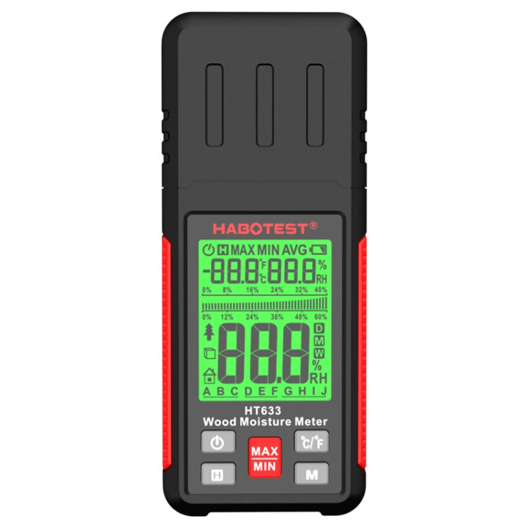 HABOTEST HT633 Portable Multifunctional Digital Display Wood Moisture Detector