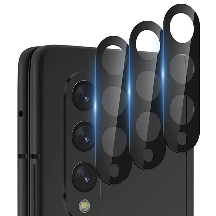 For Samsung Galaxy Z Fold3 5G Integrated Rear Camera Lens Tempered Glass Film(Black)