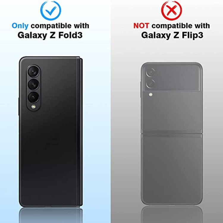 For Samsung Galaxy Z Fold3 5G Integrated Rear Camera Lens Tempered Glass Film(Black)