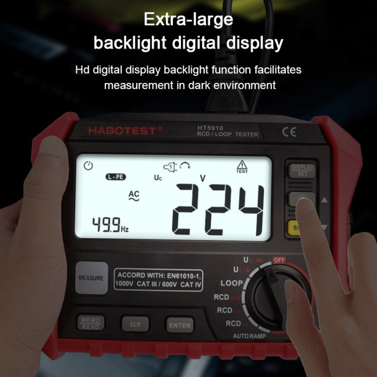HABOTEST HT5910 Leakage Switch & Loop Resistance Tester
