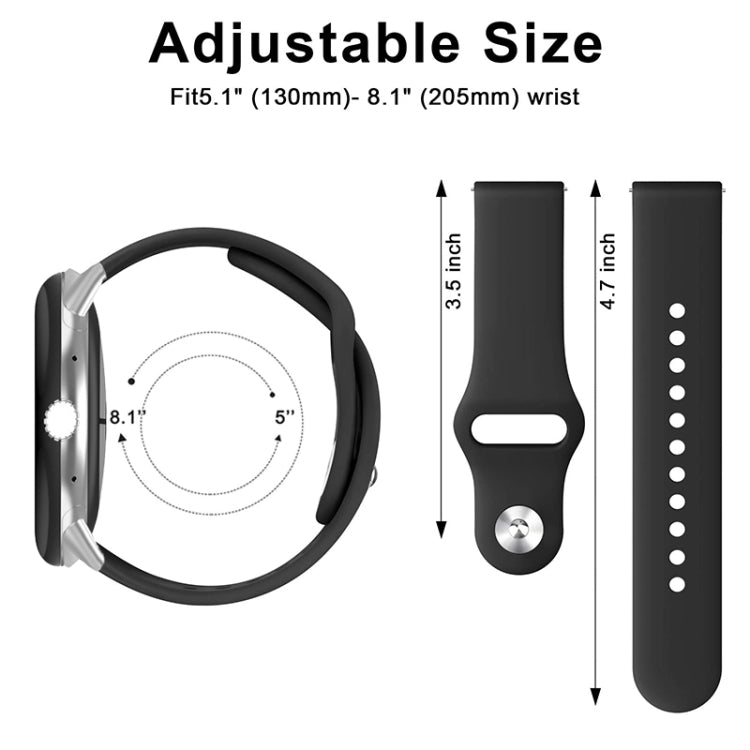 For Google Pixel Watch Solid Color Reverse Buckle Silicone Watch Band(Grey) - free shipping - PMC TechLife - Order now!