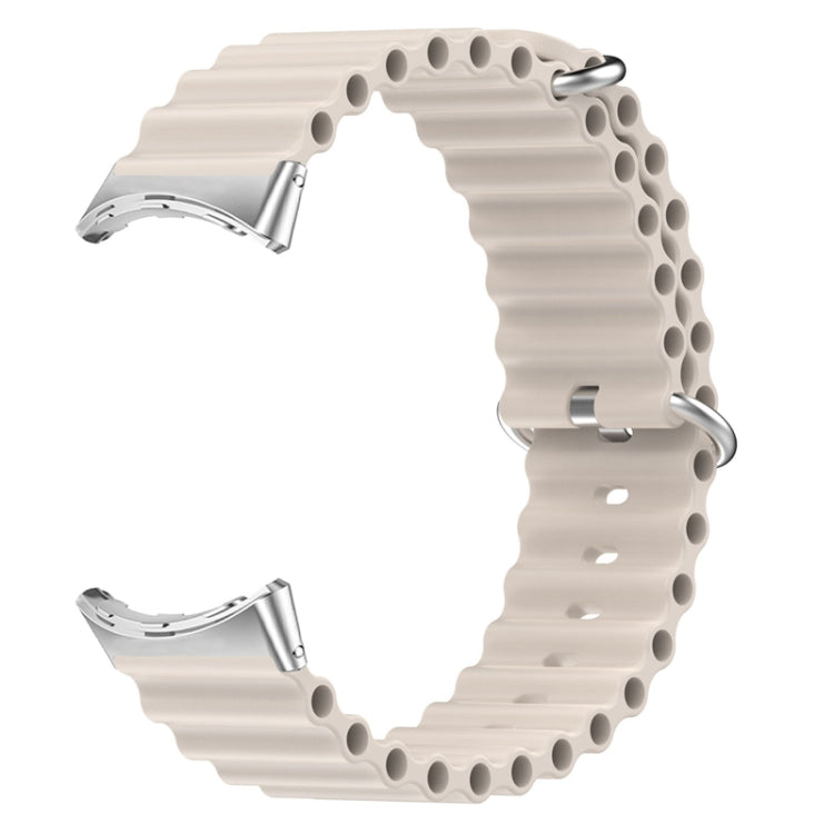 For Google Pixel Watch Ocean Silicone Watch Band(Starlight Color)