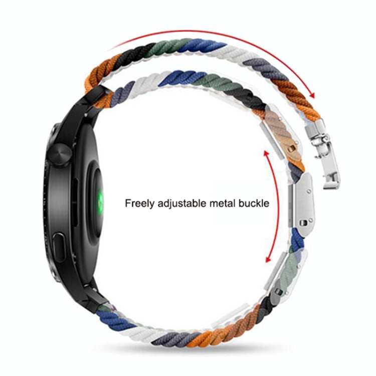 For Google Pixel Watch Metal Buckle Nylon Watch Band(Black Grey)