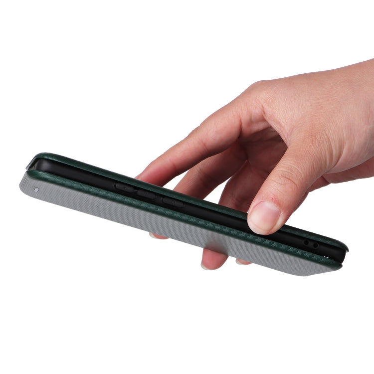 For Huawei nova 10 Carbon Fiber Texture Flip Leather Phone Case(Green) - free shipping - PMC TechLife - Order now!