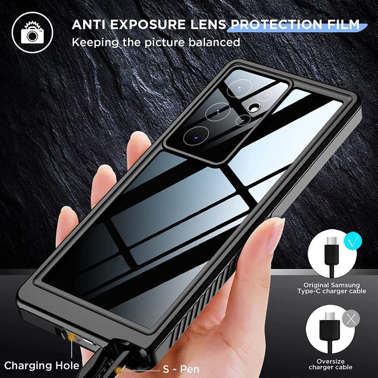 For Samsung Galaxy S23 Ultra 5G RedPepper 360 Full Body Life Waterproof Phone Case(Black) - free shipping - PMC Jewellery - Order now!
