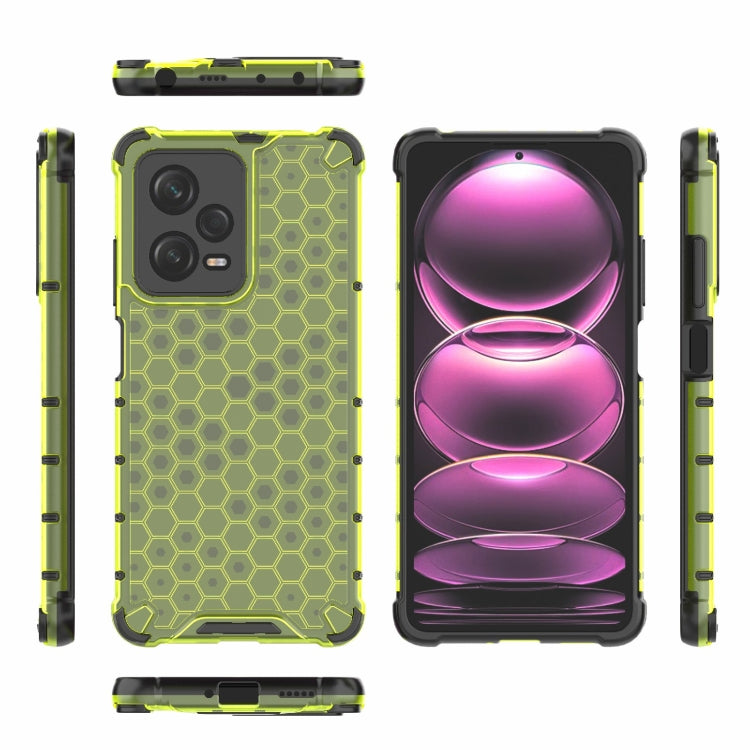 For Xiaomi Poco X5 Shockproof Honeycomb PC + TPU Phone Case(Green)