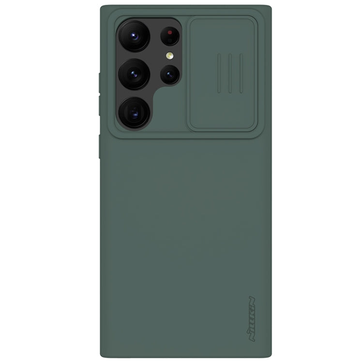 For Samsung Galaxy S23 Ultra 5G NILLKIN CamShield Liquid Silicone + PC Phone Case(Green)