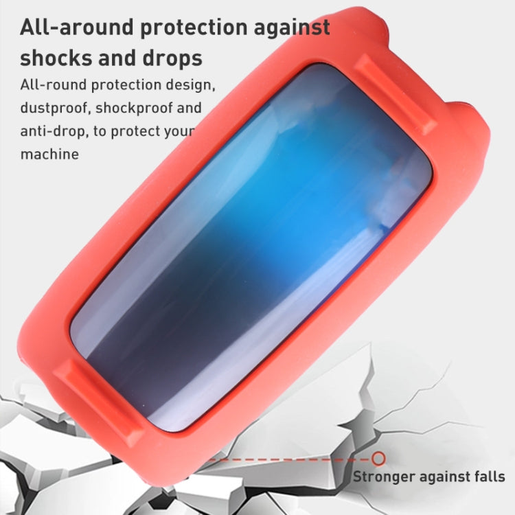 For JBL Pulse 5 Colorful Light Effect Bluetooth Speaker Silicone Case with Shoulder Strap(Blue)