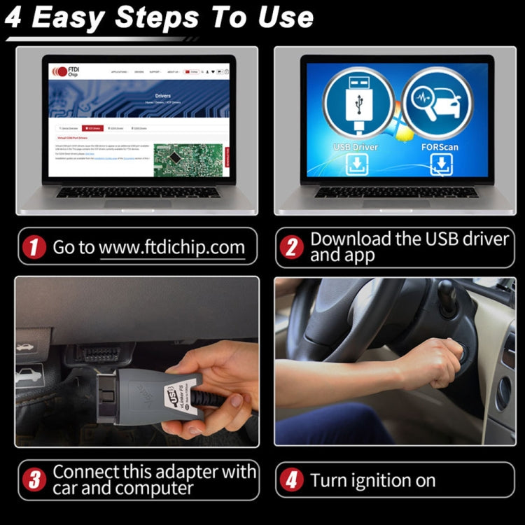 Vgate Vlinker FS ELM327 USB OBD2 Car Diagnostic Tool - free shipping - PMC TechLife - Order now!