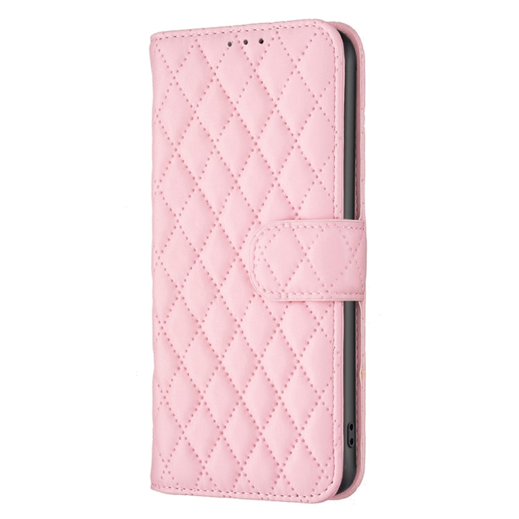 For Motorola Moto G73 5G Diamond Lattice Wallet Leather Flip Phone Case(Pink)
