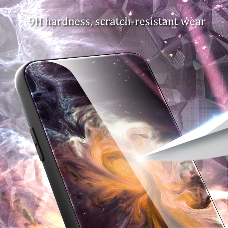 For Samsung Galaxy S23+ 5G Marble Pattern Glass Phone Case(Beach)