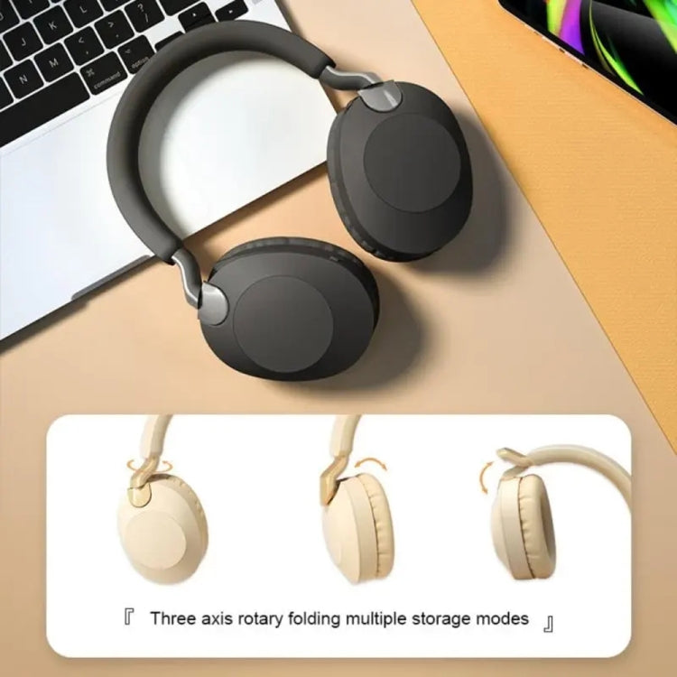 B2 Wireless Bluetooth 5.1 Foldable Noise Reduction Headset(White)