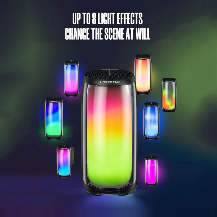 HOPESTAR P49 Tone Pulse RGB Light Waterproof Bluetooth Speaker(Grey) - free shipping - PMC TechLife - Order now!