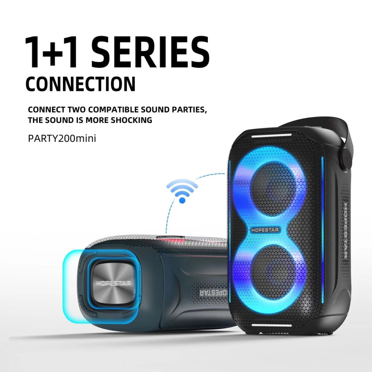 HOPESTAR Party200 mini Portable Tone Pulse RGB Light Bluetooth Speaker(Grey)