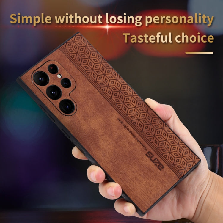 For Samsung Galaxy S23 Ultra 5G AZNS 3D Embossed Skin Feel Phone Case(Purple)